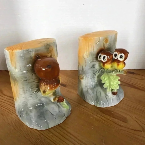 Vintage Giftcraft Anthropomorphic Owl Book Ends - Picture 6 of 12